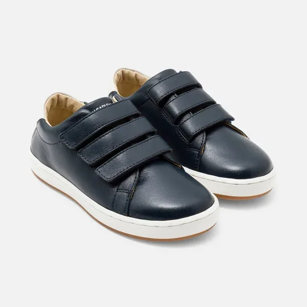 View 2 - Boy smooth leather tennis shoes