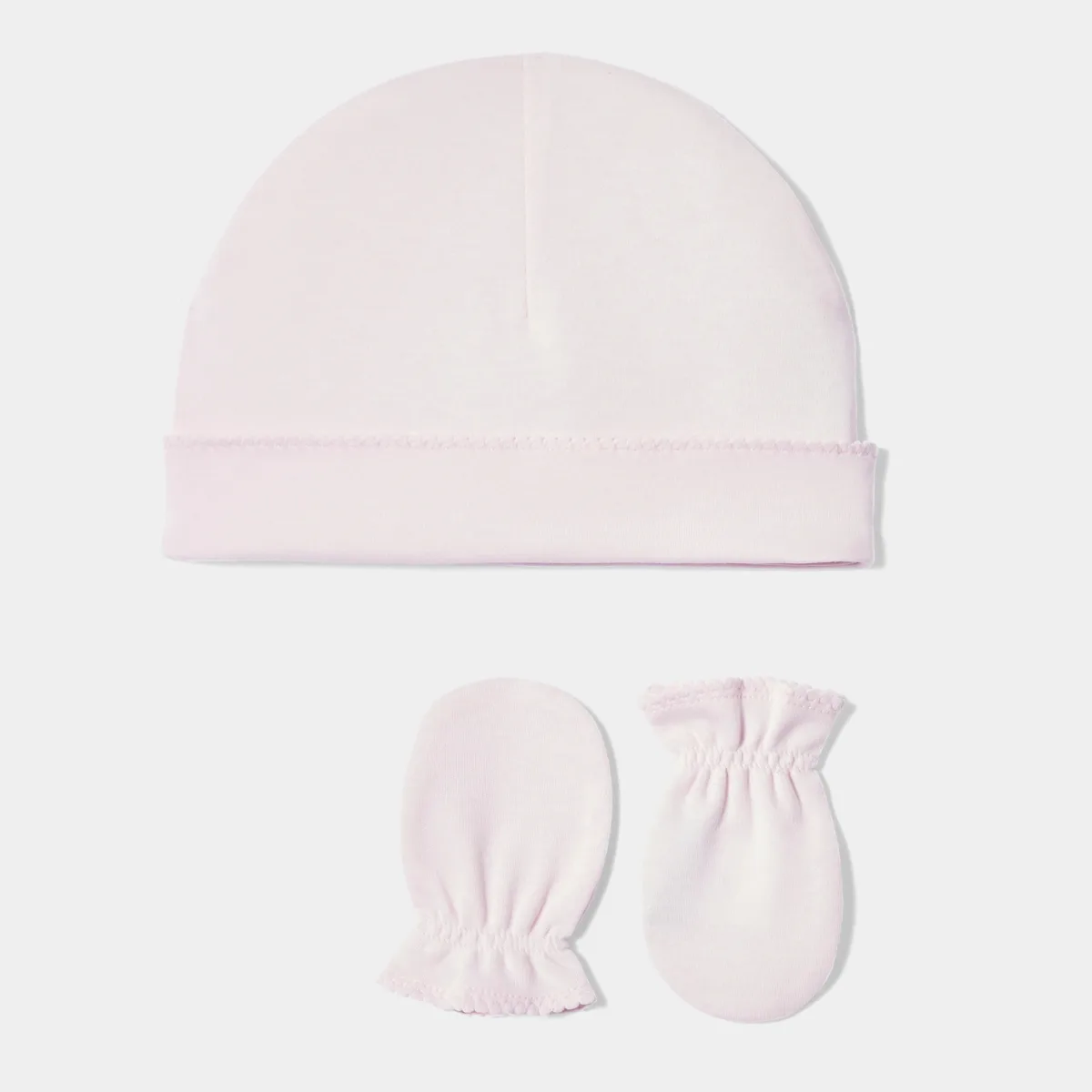 View 1 - Baby bonnet and mittens set