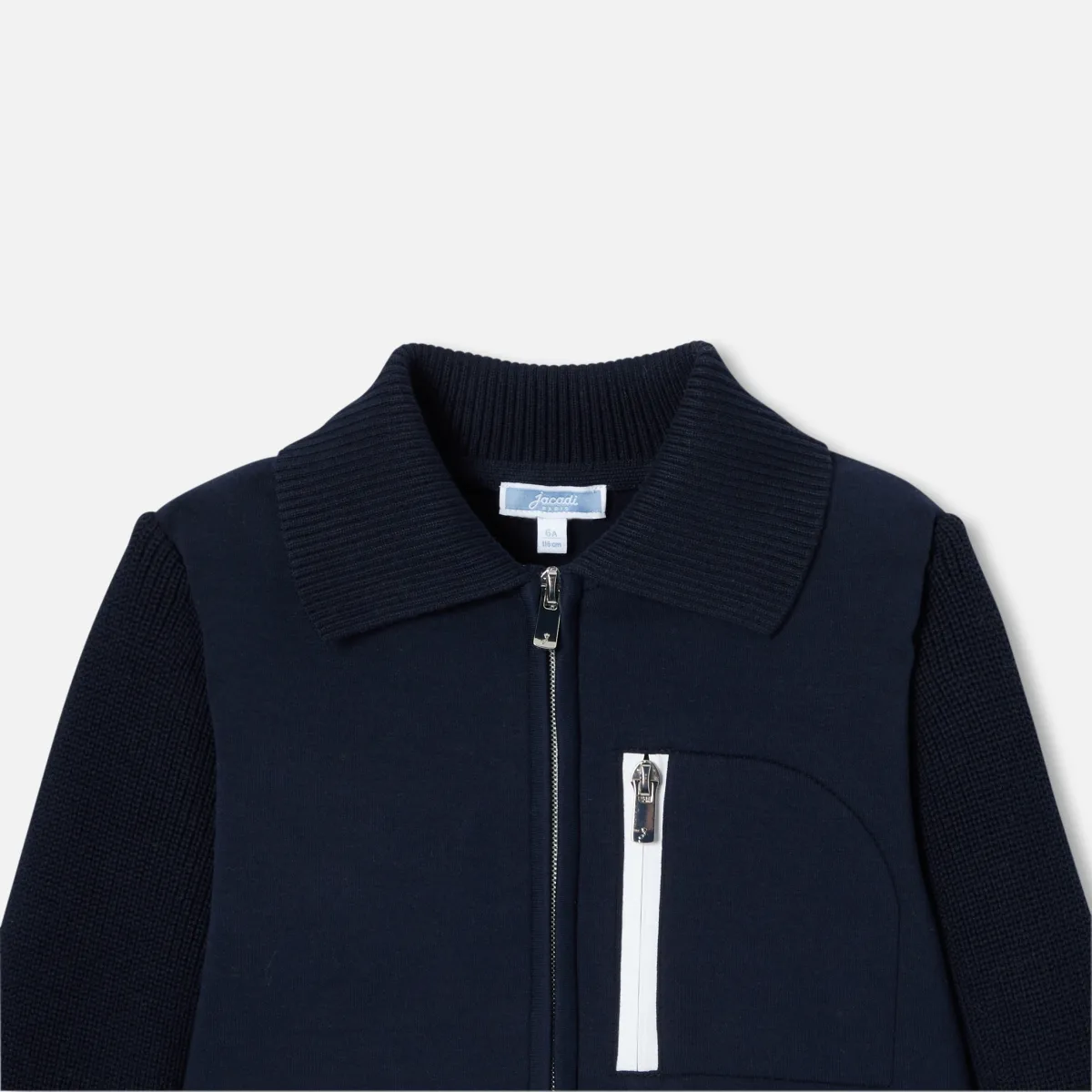 View 3 - Boy bi-material cardigan