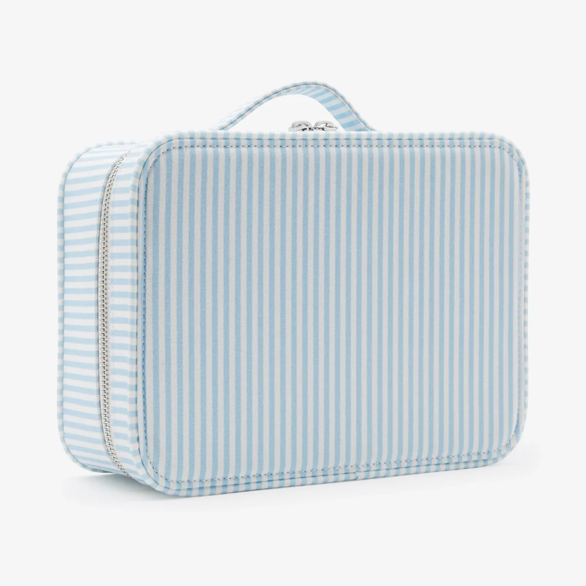 View 1 - Baby  striped suitcase in coated cotton