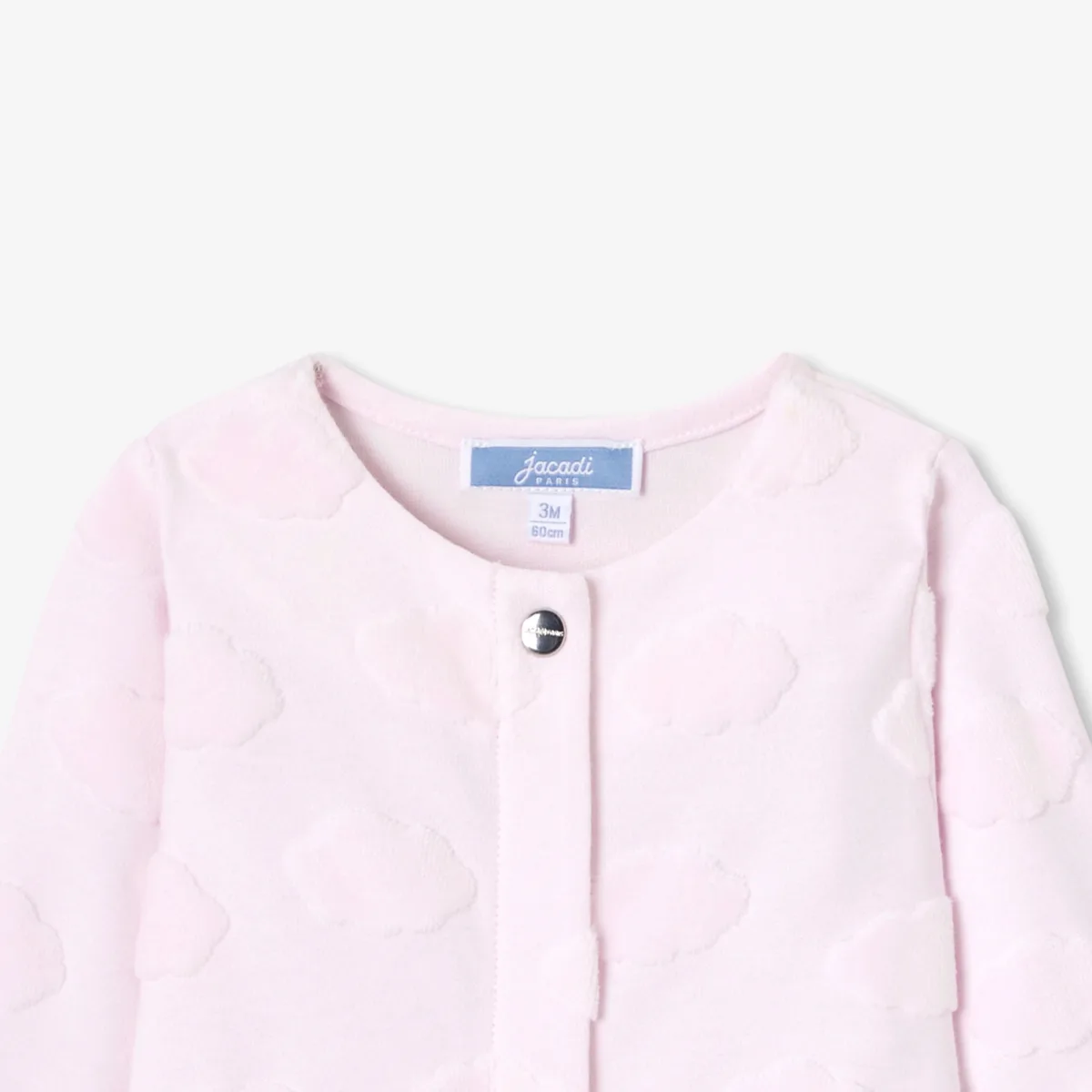 View 3 - Baby girl pyjamas in cloud-patterned jersey