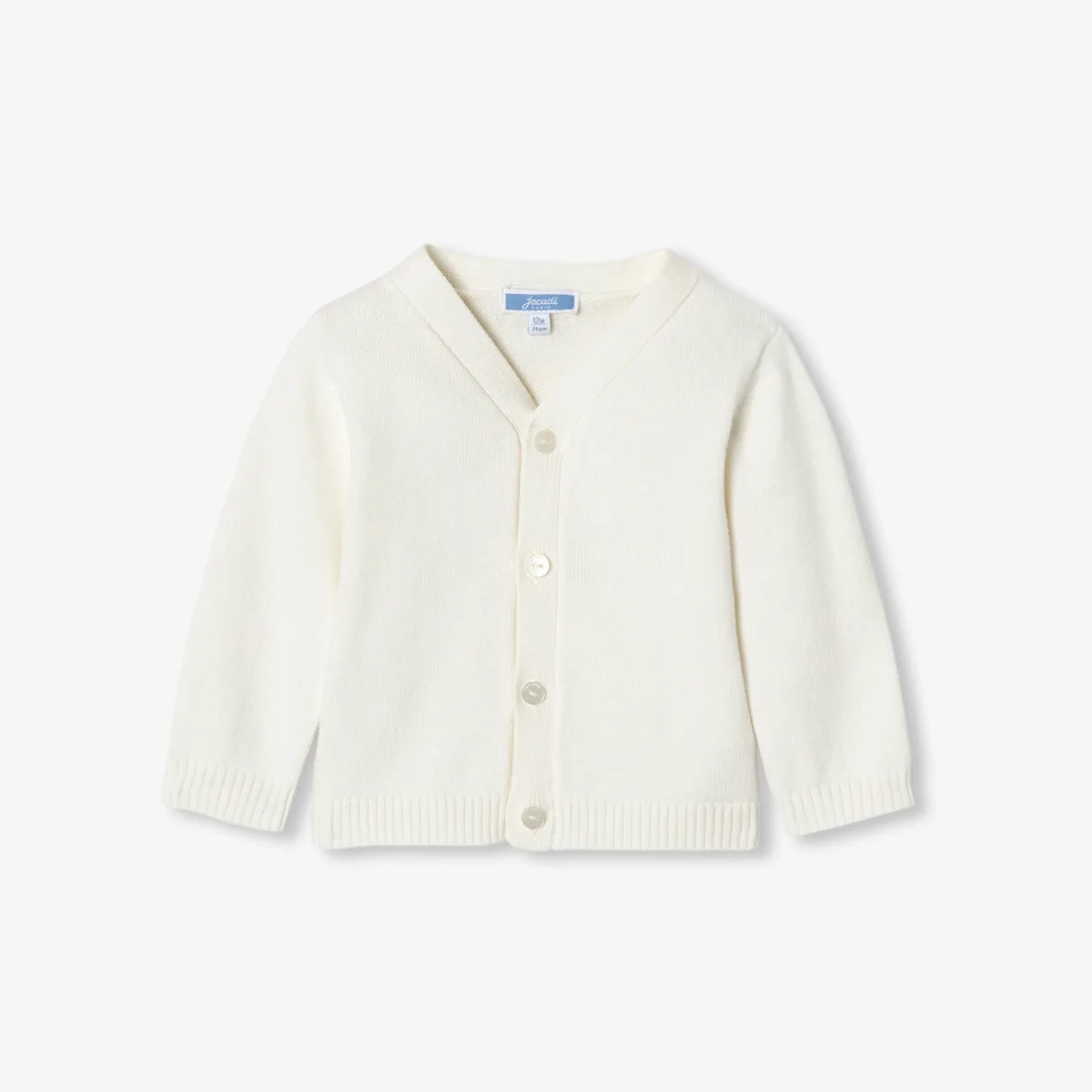 View 1 - Baby boy cotton and cashmere cardigan