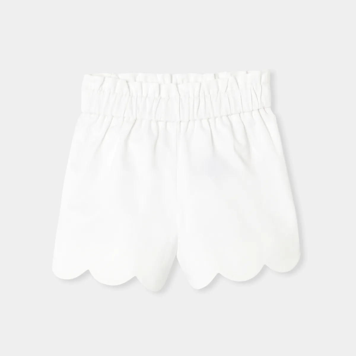 View 1 - Baby girl paper bag waist twill shorts