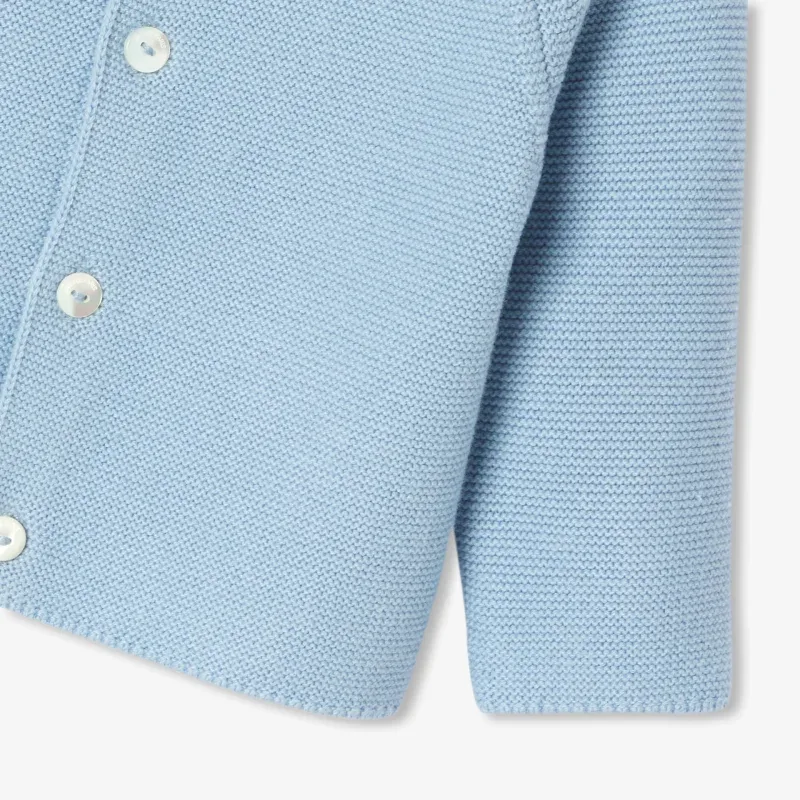 View 4 - Baby boy garter stitch cardigan
