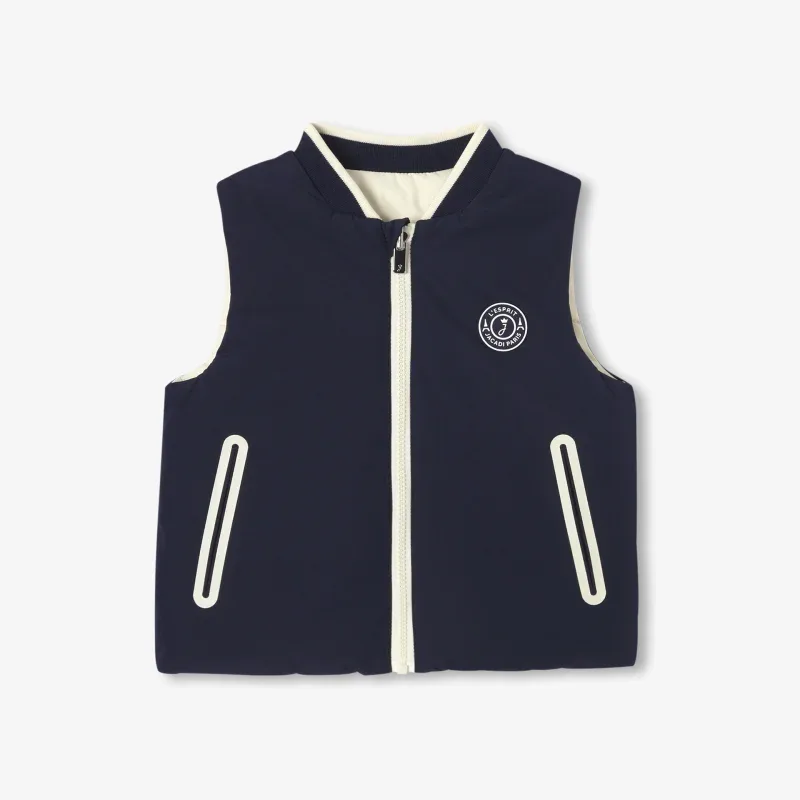 View 3 - Baby boy reversible sleeveless padded jacket