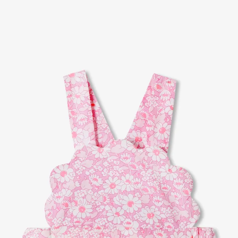 View 3 - Baby girl Liberty fabric overalls