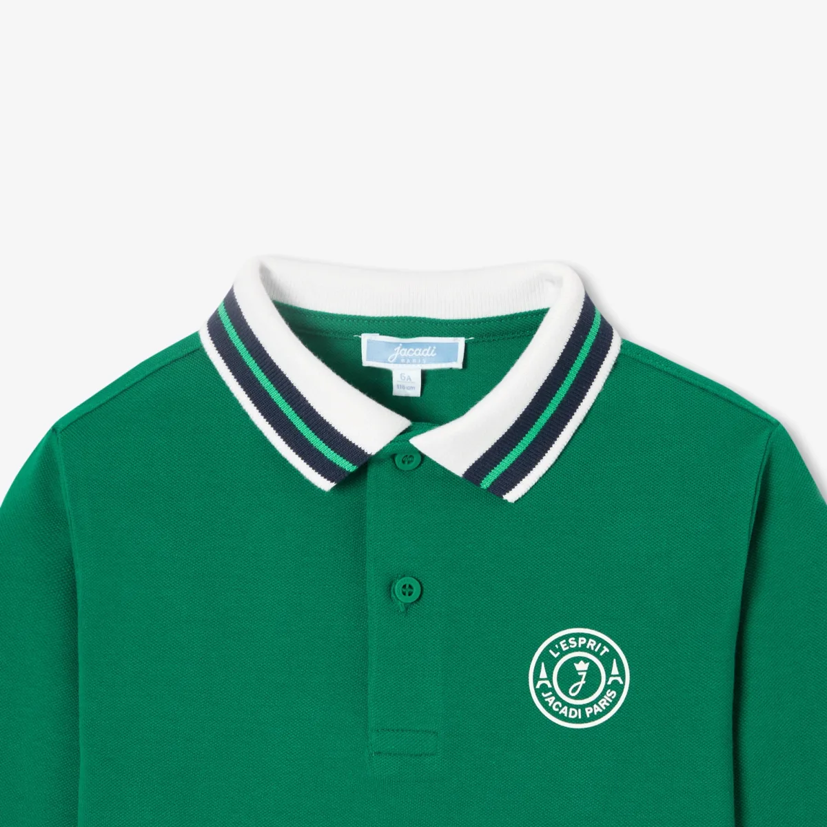 View 3 - Boy cotton piqué polo shirt