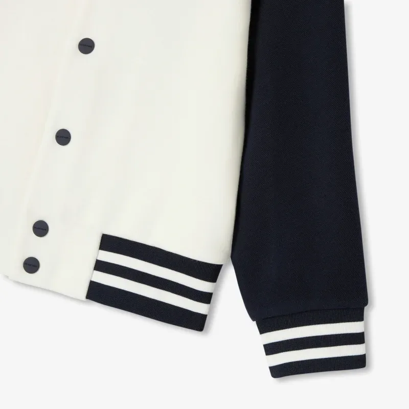 View 4 - Boy varsity jacket in piqué knit