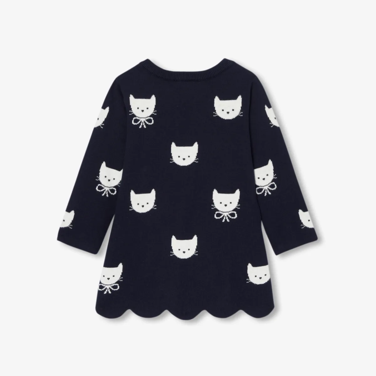 View 2 - Baby girl long-sleeved knit dress