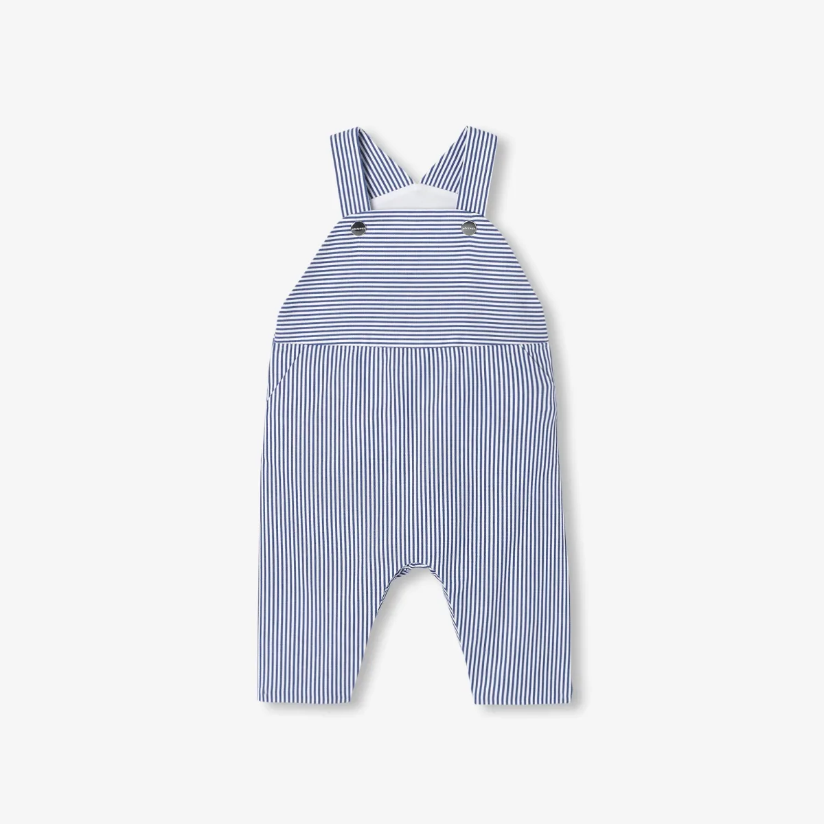 View 1 - Baby boy striped twill overalls
