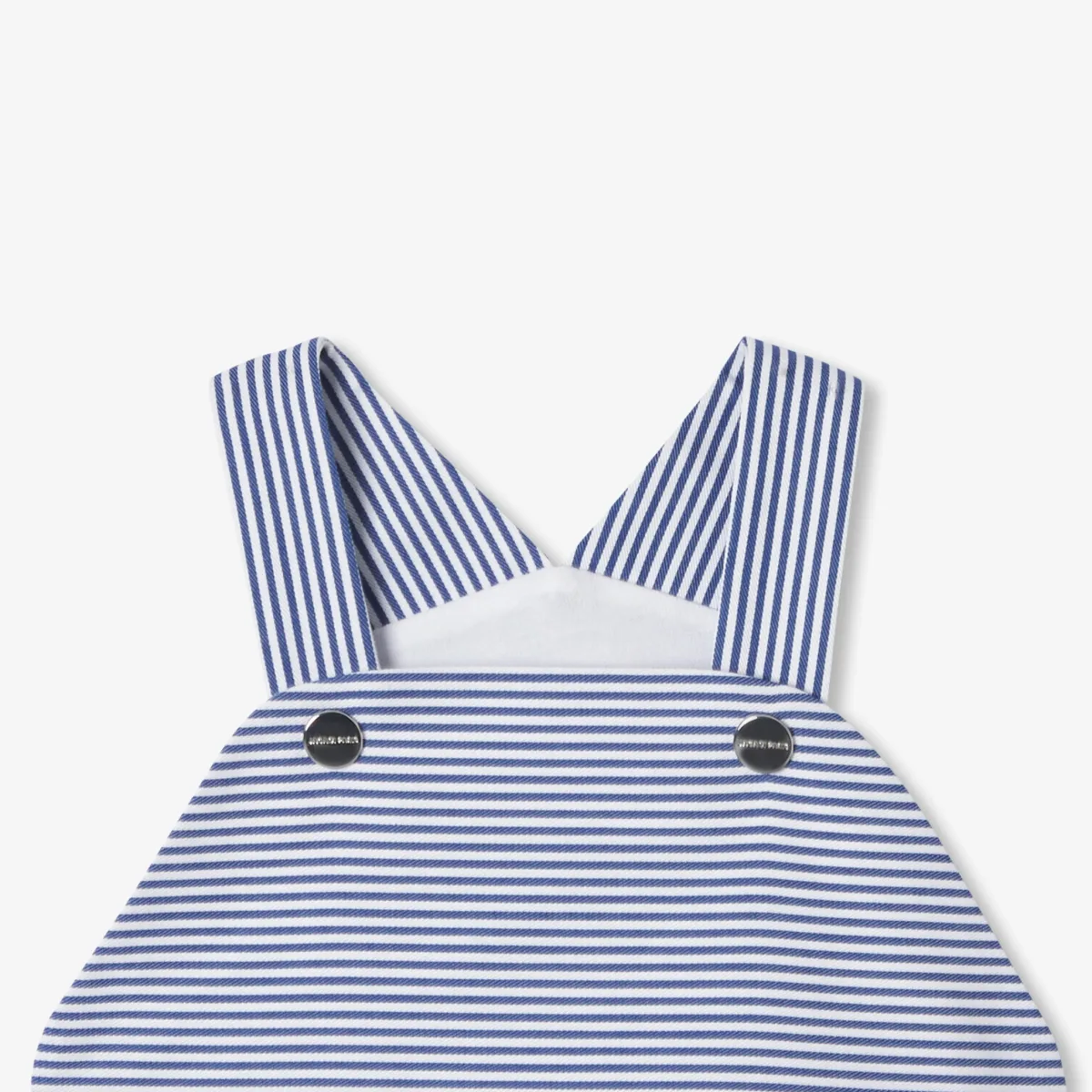 View 2 - Baby boy striped twill overalls