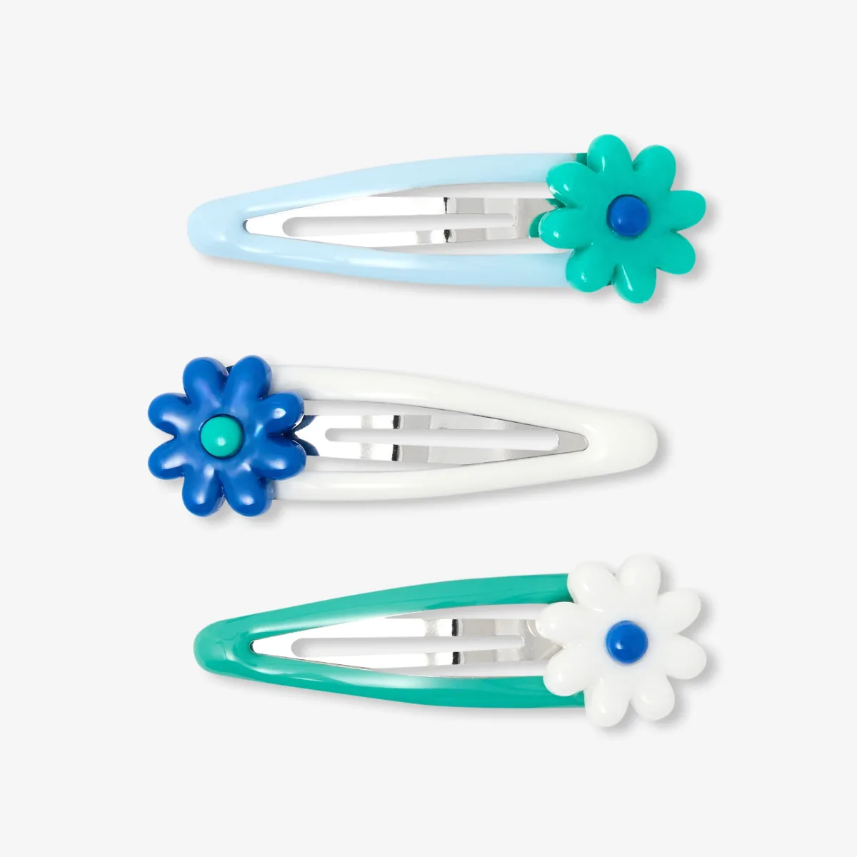 View 2 - Girl floral hair clip set